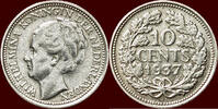 Koninkrijk der Nederlanden 10 Cents NEDERLAND (NETHERLANDS, KINGDOM) - WILHELMINA, 1890-1948 - -