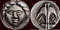 AR Diobol THRACE (THRAKIEN), APOLLONIA PONTIKA - circa 410-323 BC -