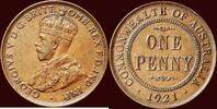 1 Penny AUSTRALIA - GEORGE V, 1910-1936 - 1921, Melbourne & Sydney -