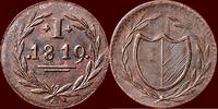 Koninkrijk der Nederlanden 1 Pfenning NEDERLAND (NETHERLANDS, KINGDOM) - WILLEM I, 1815-1840 - of “Bleyensteinse duit” 1819, Frankfurt am Main -