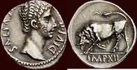Roman Empire AR Denarius AUGUSTUS, 27 B.C - 14 A.D. - Lugdunum -