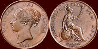 1 Penny ENGLAND - UNITED KINGDOM - VICTORIA, 1837-1901 - 1844, London -