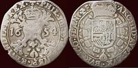 ZUIDELIJKE NEDERLANDEN (SOUTHERN NETHERLANDS) - GRAAFSCHAP VLAANDEREN - PHILIPS IV, 1621-1665 - ½ Patagon 1654, Brugge -