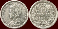 Koninkrijk der Nederlanden 10 Cents NEDERLAND (NETHERLANDS, KINGDOM) - WILHELMINA, 1890-1948 - -