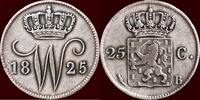 Koninkrijk der Nederlanden 25 Cents NEDERLAND (NETHERLANDS, KINGDOM) - WILLEM I, 1815-1840 - 1825, Brussel -