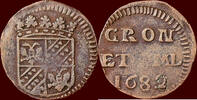 Duit NOORDELIJKE NEDERLANDEN (NETHERLANDS) - REPUBLIEK, 1581-1795 - GRONINGEN & OMMELANDEN - 1682, Groningen -