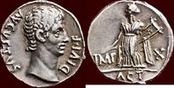 Roman Empire AR Denarius AUGUSTUS, 27 BC-14 AD - Lugdunum -