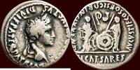 Roman Empire AR Denarius (2-1 BC) AUGUSTUS, 27 BC-14 AD - Lugdunum vf-