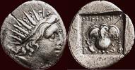 AR Drachm 88-84 BC v. Chr. CARIAN ISLANDS, RHODOS - NIKEPHOROS, magistrate - circa 88-84 BC vf-