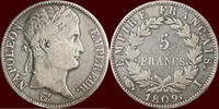 5 Francs FRANCE - FIRST EMPIRE - NAPOLEON I, 1804-1814 - 1809 I, Limoges -