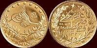 50 Kurush TURKEY - OTTOMAN EMPIRE - MUHAMMAD V, 1909-1918 - AH 1327, jr. 4 (AD 1912), Constantinopel - PRESENTATION PIECE -