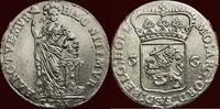 Driegulden 1795 Holland NOORDELIJKE NEDERLANDEN (NETHERLANDS) - BATAAFSE REPUBLIEK, 1795-1806 - HOLLAND -   1795, Dordrecht pr-à ss  /  vz