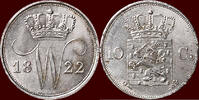 Koninkrijk der Nederlanden 10 Cents NEDERLAND (NETHERLANDS, KINGDOM) - WILLEM I, 1815-1840 - 1822, Utrecht -