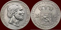 Koninkrijk der Nederlanden 2 ½ Gulden NEDERLAND (NETHERLANDS, KINGDOM) - WILLEM III, 1849-1890 - -