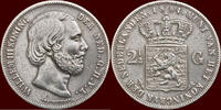Koninkrijk der Nederlanden 2 ½ Gulden NEDERLAND (NETHERLANDS, KINGDOM) - WILLEM III, 1849-1890 - -