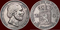 Koninkrijk der Nederlanden 2 ½ Gulden NEDERLAND (NETHERLANDS, KINGDOM) - WILLEM III, 1849-1890 - -
