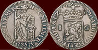 Gelderland Gulden NOORDELIJKE NEDERLANDEN (NETHERLANDS) - REPUBLIEK, 1581-1795 - GELDERLAND - 1735, Harderwijk -
