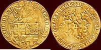 Gouden schild NOORDELIJKE NEDERLANDEN (NETHERLANDS) - BISDOM UTRECHT - DAVID VAN BOURGONDIË, 1455-1496 - of Davidsharp z.j. , Rhenen -