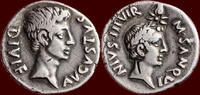 Roman Empire AR Denarius AUGUSTUS, 27 BC-14 AD - MARCUS SANQUINIUS, triumvir monetalis - Rome -