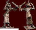 bronze ARCHAEOLOGICAL OBJECT - ROMAN - Massive grotesque figure, 2nd / 3rd century AD -
