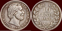 Koninkrijk der Nederlanden 10 Cents NEDERLAND (NETHERLANDS, KINGDOM) - WILLEM III, 1849-1890 - -