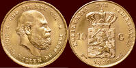 Koninkrijk der Nederlanden 10 Gulden NEDERLAND (NETHERLANDS, KINGDOM) - WILLEM III, 1849-1890 - -