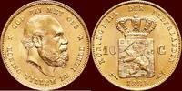 Koninkrijk der Nederlanden 10 Gulden NEDERLAND (NETHERLANDS, KINGDOM) - WILLEM III,1849-1890 - -