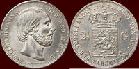 Koninkrijk der Nederlanden 2 ½ Gulden NEDERLAND (NETHERLANDS, KINGDOM) - WILLEM III, 1849-1890 - -