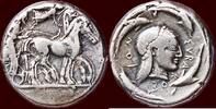 AR Tetradrachm SICILIA (SICILY), SYRACUSE - DEINOMENID TYRANNY - HIERON I, circa 478-475 BC - -