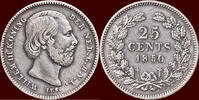 Koninkrijk der Nederlanden 25 Cents NEDERLAND (NETHERLANDS, KINGDOM) - WILLEM III, 1849-1890 - -