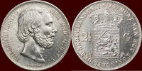 Koninkrijk der Nederlanden 2 ½ Gulden NEDERLAND (NETHERLANDS, KINGDOM) - WILLEM III, 1849-1890 - -