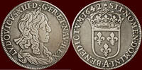 ½ Ecu FRANCE - KINGDOM - LOUIS XIII, 1610-1643 - 1642 A, Paris -