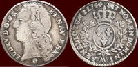 1/10 Ecu FRANCE - KINGDOM - LOUIS XV, 1715-1774 - or 12 Sols 1744 AA, Metz -
