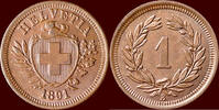 1 Rappen SWITSERLAND ( SCHWEIZ ) - CONFEDERATION - 1891 B, Bern -