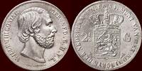 Koninkrijk der Nederlanden 2 ½ Gulden NEDERLAND (NETHERLANDS, KINGDOM) - WILLEM III, 1849-1890 - 1854/2 -