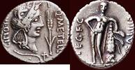 AR Denarius ROMAN IMPERATORS - QUINTUS CAECILIUS METELLUS PIUS CORNELIANUS SCIPIO NASICA, IMPERATOR 49-46 BC & MARCUS EPPIUS - traveling mi -