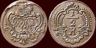 ½ Kreuzer GERMANY - WÜRZBURG, BISTUM - ADAM FRIEDRICH VON SEINSHEIM, 1755-1779 - n.d. -