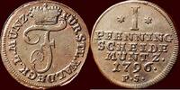 1 Pfenning GERMANY - WALDECK-PYRMONT, FÜRSTENTUM - FRIEDRICH KARL AUGUST, 1763-1812 - 1796 P•S, Arolsen -