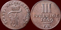 3 Pfenninge GERMANY - WALDECK-PYRMONT, FÜRSTENTUM - FRIEDRICH KARL AUGUST, 1763-1812 - W., Arolsen -