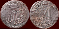 6 Pfenning GERMANY - BENTHEIM-TECKLENBURG-RHEDA - MORITZ KASIMIR I, 1710-1768 - 1760, Rheda -