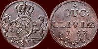 GERMANY - KLEVE, HERZOGTUM - FRIEDRICH II DER GROSSE VON PREUSSEN, 1740-1786 - Deut 1753, Kleve -