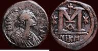 AE Follis BYZANTINE EMPIRE - JUSTINUS I THRAX, 518-527 - of 40 nummi, Nikomedia -