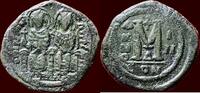 AE Follis BYZANTINE EMPIRE - JUSTINUS (JUSTIN) II, 565-578 - of 40 nummi, Constantinopolis, year 3 -
