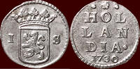 Holland NOORDELIJKE NEDERLANDEN (NETHERLANDS) - REPUBLIEK, 1581-1795 - HOLLAND - Wapenstuiver 1730, Dordrecht -