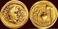 AV Aureus (early 46 BC) ROMAN IMPERATORS - JULIUS CAESAR, 49-44 BC - AULUS HIRTIUS, monetalis - Rome