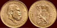 Koninkrijk der Nederlanden 10 Gulden NEDERLAND (NETHERLANDS, KINGDOM) - WILLEM III, 1849-1890 - 1879/77 -