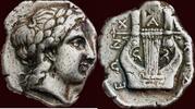 AR Tetradrachm MACEDONIA (MACEDON), CHALKIDIAN LEAGUE - Olynthos, circa 425-365 BC -