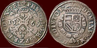 Bourgondische kruisrijksdaalder NOORDELIJKE NEDERLANDEN (NETHERLANDS) - HERTOGDOM GELRE - PHILIPS II, 1555-1581 - 1569, Nijmegen -