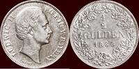 ½ Gulden GERMANY - BAYERN, KÖNIGREICH - LUDWIG II, 1864-1886 - 1866/5, München -