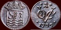 Duit 1735  NOORDELIJKE NEDERLANDEN (NETHERLANDS) - REPUBLIEK, 1581-1795 - NEDERLANDS OOST-INDIË (DUTCH EAST INDIES) - V.O.C. - ZEELAND -    unz-,...